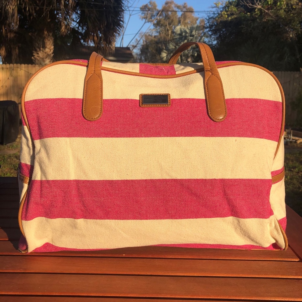 Tommy Hilfiger overnight travel bag pink off white